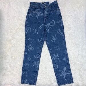 PacSun Printed Dad Jeans